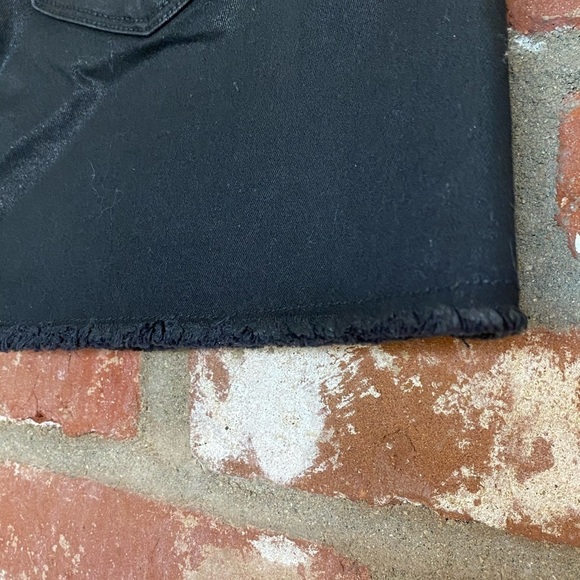 Blank NYC Spartacus Black Denim Coated Mini Skirt Size 27 - Picture 6 of 10